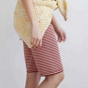 NWT Misha & Puff Adult Baby Stripes Shorts In Rose Blush / Coca Bean Size Small